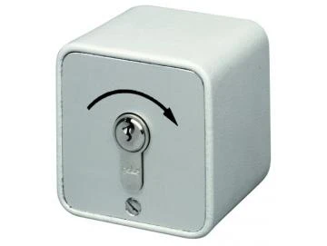 WTS - Standard - Schlüssel-Taster mit 1 Tast-Kontakt IMPULS  Alugehäuse, AP ,Wassergeschützt - Schutzart IP 54