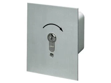 WTS - Standard - Schlüssel-Taster mit 1 Tast-Kontakt IMPULS  Alugehäuse, UP ,Wassergeschützt - Schutzart IP 54