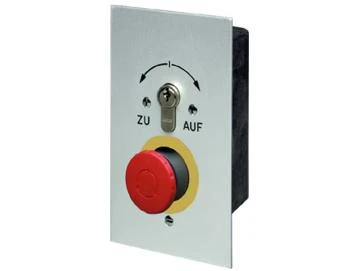 WTS - Standard - Schlüsseltaster mit Not-Halt Pilz (Rast) Drucktaste , UP ,Wassergeschützt - Schutzart IP 54