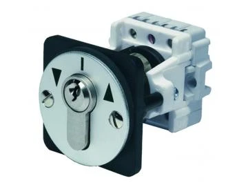 WTS - Einbau/Fronttafel - Schlüsseltaster mit 2 Tast-Kontakt, 2-polig Wechsler AB/AUF für den Fronttafeleinbau