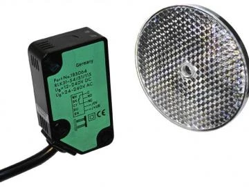 WTS - LS-3 Reflexions-Lichtschranke (24/12V-240V AC/DC), Sender/Empfänger + Reflektor, Reichweite 12 m