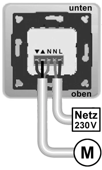WTS - Motorsteuerungen mit integriertem Funk-Empfänger 433,92 MHz Serie DMF   zum Anschluss an 1 Rohrmotor 230 V