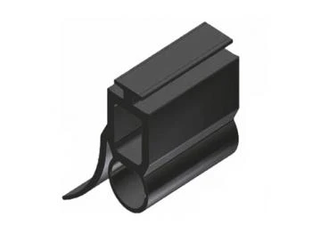 WTS -Gummiprofil für Opto-Sensoren, mit Dichtlippe, für 55/77mm Rollladen-/Rolltorprofile, mit T-Nut 9,5/7,5mm