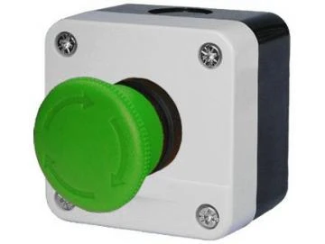 WTS - Einfach-Pilz-Drucktaster (grüner Pilz, tastend) IMPULS 1 Schließer Wassergeschützt - Schutzart IP 65