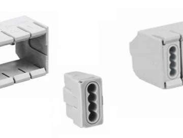 WTS - Steckklemmen-Adapter (ohne Steckklemmen) Grau für den  Aufputzkästen (BOXLINE)