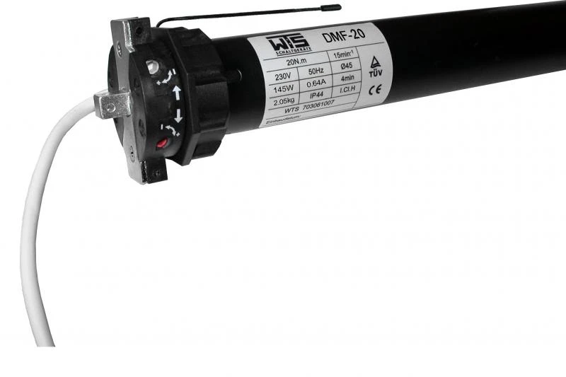 WTS - FUNK Rohrmotoren Serie DMF 433,92 Mhz mit mechanischer Endabschaltung für Rollläden und Markisen