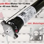 WTS - Funk Mini Rohrmotoren Serie DMF, 433,92 MHz mit mechanischer Endabschaltung für Rollläden und Markisen
