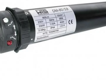 WTS - Maxi-Rohrmotoren Serie DM/59 Durchmesser 59 mm, 16 mm Vierkantstift,mit mechanischer Endabschaltung