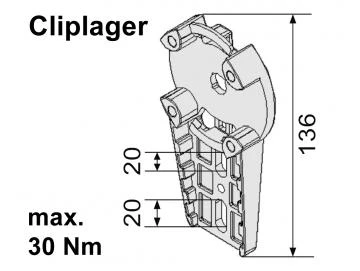 WTS - Neubau- Fertigkastenlager AM2-L020 für AM2 und AE2 Rohrantriebe Max 30Nm