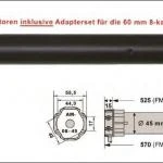 WTS Funk Rohrmotor Serie FM mit integriertem Empfänger(868MHz) FM-08 bis FM-45