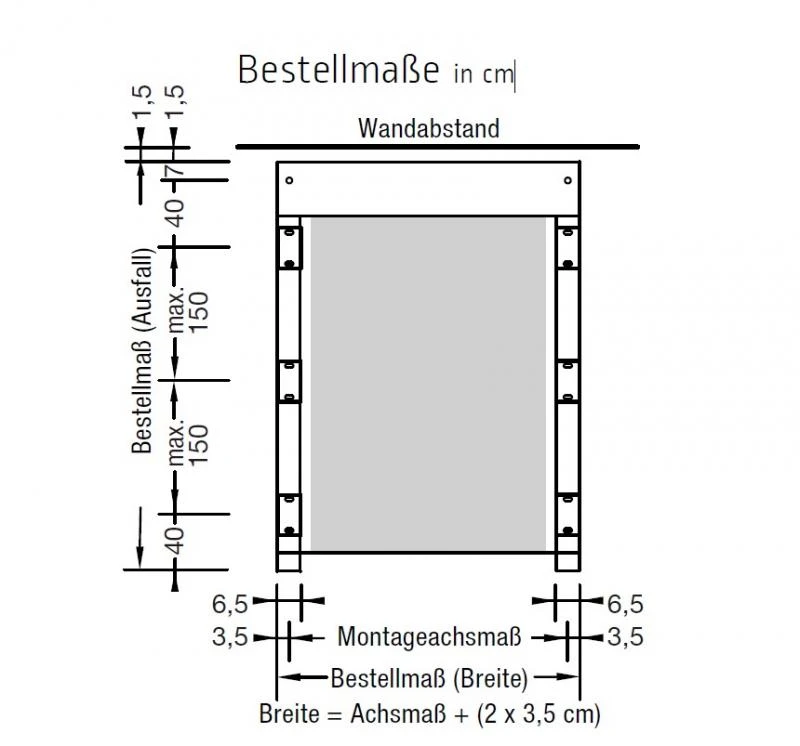 Schienenhalter - für Lewens Portofino Unterglasmarkise