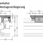 Montageverlängerung inkl .Schienenhalter - für Lewens Portofino Unterglasmarkise