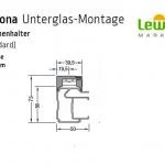 Schienenhalter - für Lewens Anconan Unterglasmarkise 