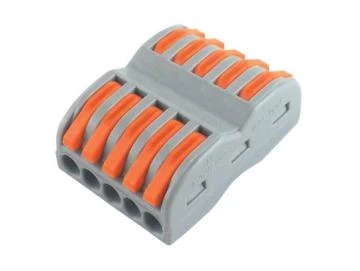 Durchgangsverbinder Serie KLD, 5 Leiter mit 10 Betätigungshebeln/Klemmhebeln