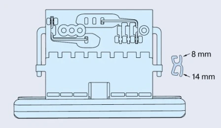 Starre Sicherheitsfeder 1-gliedrig für Rohrantriebe mit Erkennung von Hochschiebesicherungen