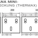 Dübelabdeckung-Thermax für Lewens  Toscana Mini  Markise für Wand und Deckenkonsolen