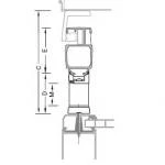 Montagefuß ohne Schienenhalter für Lewens Capri Aufdachmarkise und Pergola Markise als Zubehör