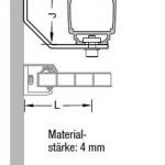 Seitenbefestigung Wand Ohne Schienenhalter für Lewens Capri Aufdachmarkise und Pergola