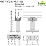 Montagefuße inkl. Schienenhalter - für Lewens Anconan Aufglasmarkise