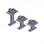 Doppelaufnahme inkl. Schienenhalter - für Lewens Anconan Aufglas und Unterglas markise