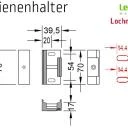 Doppelaufnahme inkl. Schienenhalter - für Lewens Anconan Aufglas und Unterglas markise