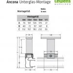 Montagefuß inkl. Schienenhalter - für Lewens Anconan Unterglasmarkise 