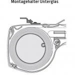 Montagehalter Unterglas - für Lewens Anconan Unterglasmarkise