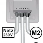 WTS - Motorsteuerung mit Funkempfänger 433,92 MHz zum Anschluss an 2 Rohrmotoren 230 V