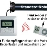 WTS - Motorsteuerung / Zeit Schaltuhr mit Funkempfänger 433,92 MHz Serie DMF zum Anschluss an 1 Rohrmotor 230 V
