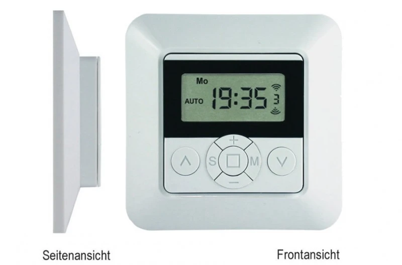 WTS - Funk-Wand Sender mit Zeitschaltuhr Serie DMF-WSZ1  1 Kanal, 433,92 MHz