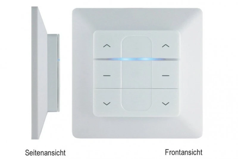 WTS - Funk-Wand Sender Serie DMF-WS2  2 Kanal Funkfrequenz: 433,92 MHz für Funk-Rohrmotoren Serie DMF