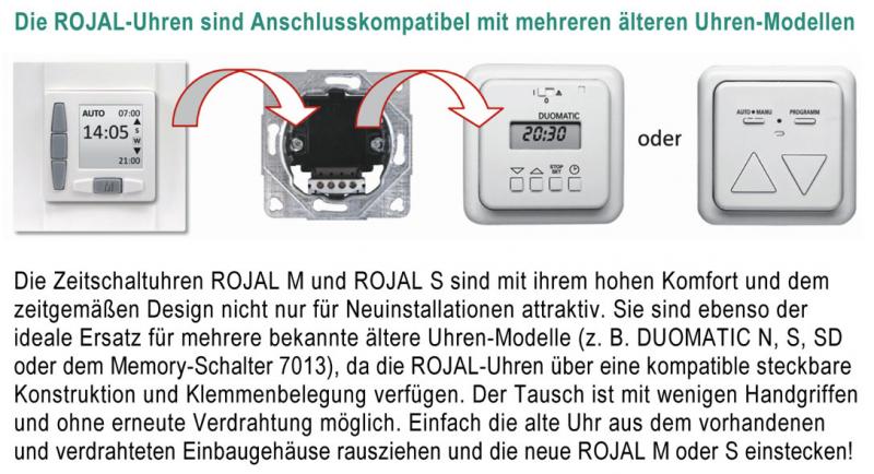 WTS - Zeitschaltuhr ROJAL SAT  6085/50 UP Einbau Ultraweiss oder Cremweiss erhältlich