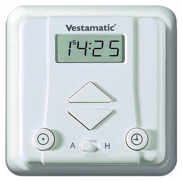 Vestamatic - Zeitschaltuhr ROLLTEC PLUS G/S inklusive Rahmen JUNG CD 500 alpinweiss