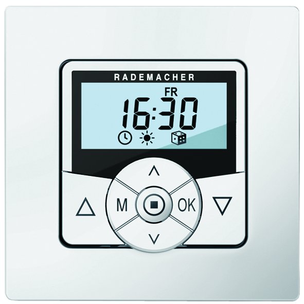 Rademacher - Zeitschaltuhr Troll Comfort Ultraweiss UP mit Standard-Rahmen