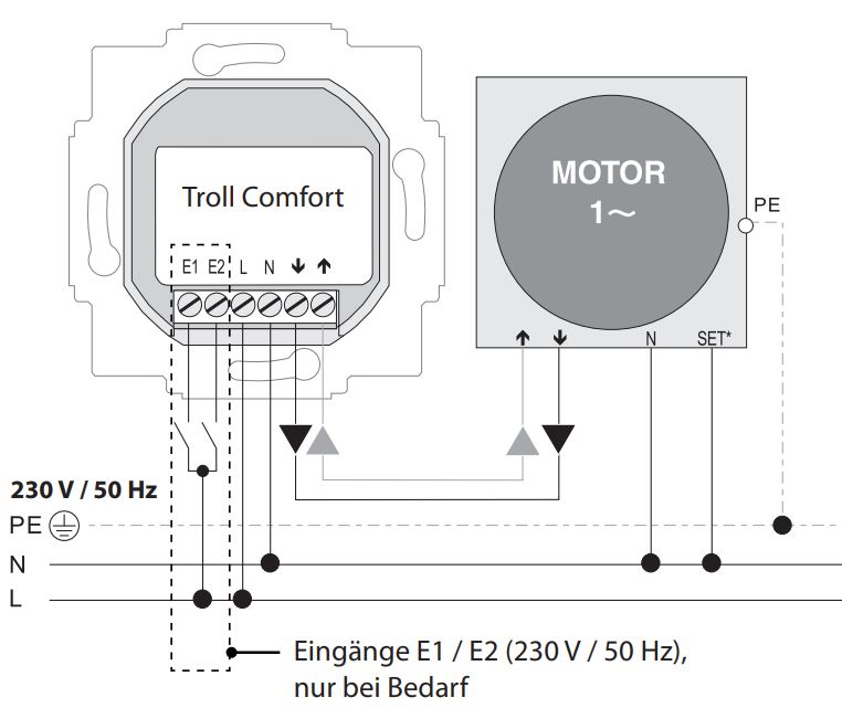 Rademacher - Zeitschaltuhr Troll Comfort Ultraweiss UP mit Standard-Rahmen