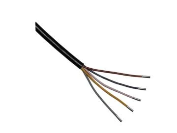 Anschlusskabel, 5-adrig, schwarz, für Lichtschranken mit Klemmraum, 5 x 0,25 qmm, feindrähtige Litze, LiYY