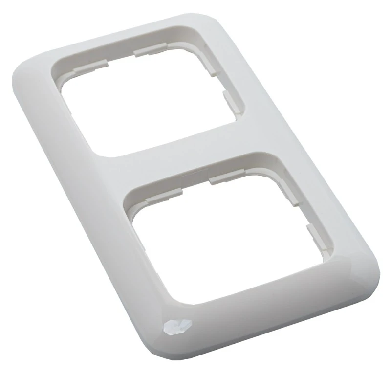 Becker - Apdeckramen 2 Fach Alpinweiß timeControl U25 und U26 Schalterprogramm Busch-Jaeger ReflexSI