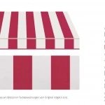 Markisentuch Blockstreifen ,Lava Rot UPF 15, Acryl 1, Stoff-Nr. 13403