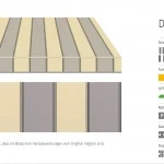 Markisentuch Multi und Blockstreifen ,Sole - Gelb/Orange, UPF 50+, Polyester, Stoff-Nr. 18048