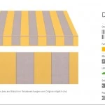 Markisentuch Multi- Blockstreifen ,Sole - Gelb/Orange UPF 50+, Acryl 1, Stoff-Nr. 11263