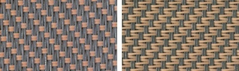 Markisentuch Screen-Gewebe, Granit - Grau / Caffe - Braun, Transparenz 3 Prozent, Stoff-Nr. 70812