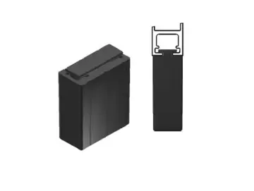 WTS - Auflaufstopper, 25x12x30 mm, mit T-Nut 7,4 mm, inklusive 2 Schrauben passend zu Gummiprofil GP 2 und GP 3