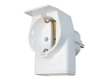 WTS - Kombi-Duplex-Stecker mit Aufnahme für 1x Schukostecker und 1x Eurostecker, Farbe Weiß