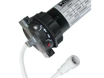 WTS - Rohrmotor 20 NM für Gleichstrom 12V DC mit mechanischer Endabschaltung